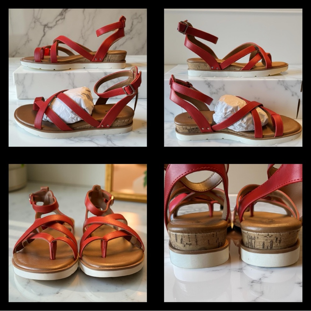 Style & Co “Darlaap” Red Sandals New in Box - Size 8 - Picture 2 of 6